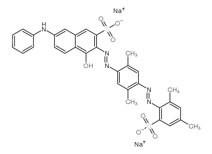 2-Naphthalenesulfonic acid,3-[[4-[(2,4-dimethyl-6-sulfophenyl)- azo]-2,5-dimethylphenyl]azo]-4-hydroxy-7- (phenylamino)-,disodium salt picture