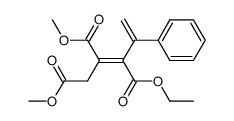 (E)-3-Methoxycarbonyl-2-(1-phenyl-vinyl)-pent-2-enedioic acid 1-ethyl ester 5-methyl ester Structure