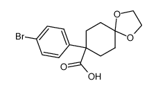 8-(4-Bromo-phenyl)-1,4-dioxa-spiro[4.5]decane-8-carboxylic acid结构式