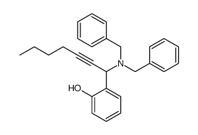 2-[1-(dibenzylamino)hept-2-ynyl]phenol Structure