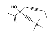 2-methyl-3-trimethylsilanylethynyl-oct-1-en-5-yn-3-ol结构式