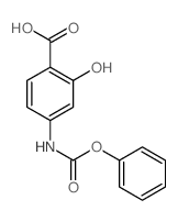 2-hydroxy-4-(phenoxycarbonylamino)benzoic acid结构式