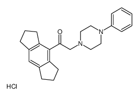 1-(1,2,3,5,6,7-hexahydro-s-indacen-4-yl)-2-(4-phenylpiperazin-1-yl)ethanone,hydrochloride Structure