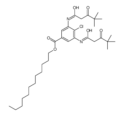 dodecyl 4-chloro-3,5-bis[(4,4-dimethyl-1,3-dioxopentyl)amino]benzoate Structure