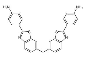 4-[6-[[2-(4-aminophenyl)-1,3-benzothiazol-6-yl]methyl]-1,3-benzothiazol-2-yl]aniline结构式