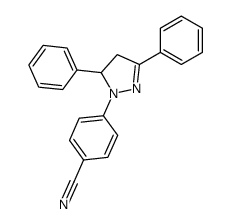 4-(3,5-diphenyl-3,4-dihydropyrazol-2-yl)benzonitrile Structure