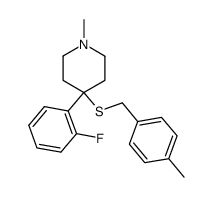 4-(2-fluorophenyl)-1-methyl-4-((4-methylbenzyl)thio)piperidine结构式