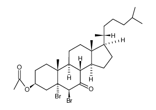 3β-acetoxy-5,6β-dibromo-5α-cholestan-7-one Structure