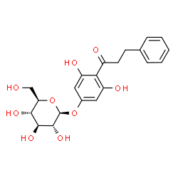 2',4',6'-Trihydroxydihydrochalcone 4'-O-glucoside结构式