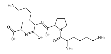 (2S)-2-[[(2S)-6-amino-2-[[(2S)-1-[(2S)-2,6-diaminohexanoyl]pyrrolidine-2-carbonyl]amino]hexanoyl]amino]propanoic acid结构式