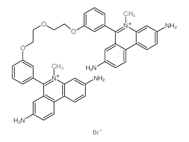 6-[3-[2-[2-[3-(3,8-diamino-5-methyl-6H-phenanthridin-6-yl)phenoxy]ethoxy]ethoxy]phenyl]-5-methyl-6H-phenanthridine-3,8-diamine Structure