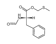 (S)-2-Formylamino-3-phenyl-propionic acid methylsulfanylmethyl ester Structure