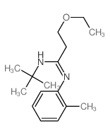 3-ethoxy-N-(2-methylphenyl)-N-tert-butyl-propanimidamide Structure