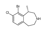 (S)-9-bromo-8-chloro-1-methyl-2,3,4,5-tetrahydro-1H-3-benzazepine Structure