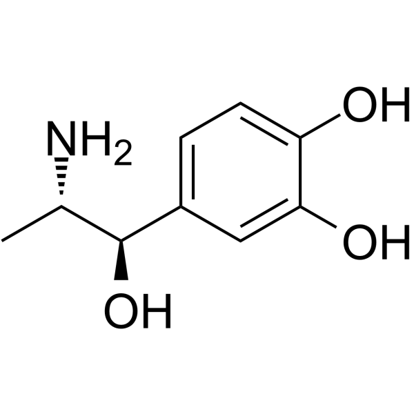 (-)-3,4-二羟基去甲麻黄碱结构式