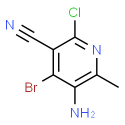 5-amino-4-bromo-2-chloro-6-methyl-nicotinonitrile Structure