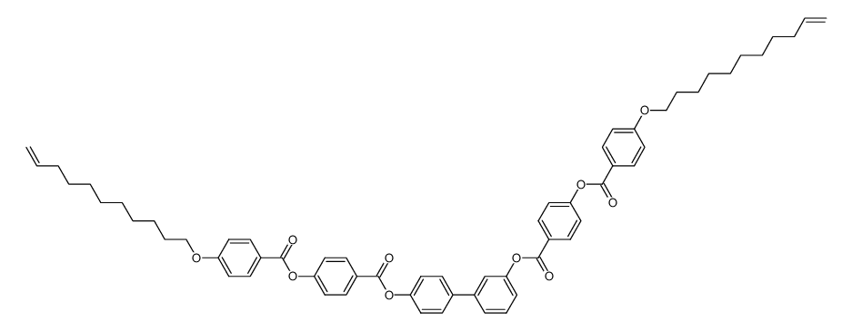 3,4'-bis{4-[4-(10-undec-1-yloxy)benzoyloxy]benzoyloxy}biphenyl结构式