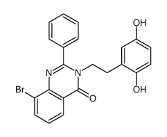 8-bromo-3-[2-(2,5-dihydroxyphenyl)ethyl]-2-phenylquinazolin-4-one Structure