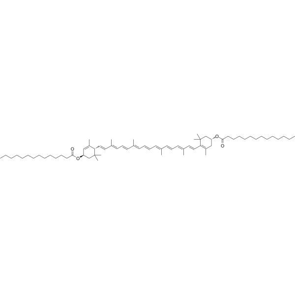 叶黄素二肉豆蔻酸酯结构式
