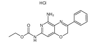 ethyl (5-amino-3-phenyl-2H-pyrido[4,3-b][1,4]oxazin-7-yl)carbamate hydrochloride Structure