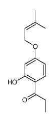 1-[2-hydroxy-4-(3-methylbut-2-enoxy)phenyl]propan-1-one结构式