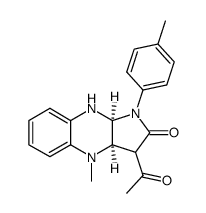 (3aR,9aS)-3-Acetyl-4-methyl-1-p-tolyl-1,3,3a,4,9,9a-hexahydro-pyrrolo[2,3-b]quinoxalin-2-one结构式