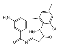 3-amino-N-[1-(2-chloro-4,6-dimethylphenyl)-4,5-dihydro-5-oxo-1H-pyrazol-3-yl]benzamide structure