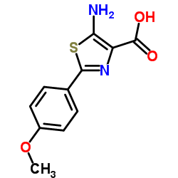 5-Amino-2-(4-methoxyphenyl)-1,3-thiazole-4-carboxylic acid结构式