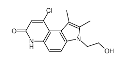 9-Chloro-3-(2-hydroxy-ethyl)-1,2-dimethyl-3,6-dihydro-pyrrolo[3,2-f]quinolin-7-one结构式