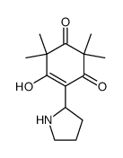 5-Hydroxy-2,2,6,6-tetramethyl-4-pyrrolidin-2-yl-cyclohex-4-ene-1,3-dione结构式