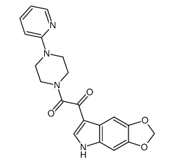 1-[(5H-[1,3]dioxolo[4,5-f]indol-7-yl)-oxo-acetyl]-4-pyridin-2-yl-piperazine Structure