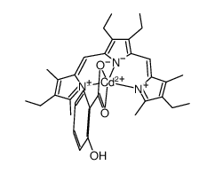 salicylato-(3,8,9,14-tetraethyl-2,4,13,15-tetramethyltripyrrinato)cadmium(II) Structure