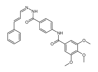 3,4,5-trimethoxy-N-[4-[[(E)-[(E)-3-phenylprop-2-enylidene]amino]carbamoyl]phenyl]benzamide结构式