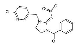 N-[1-benzoyl-3-[(6-chloropyridin-3-yl)methyl]imidazolidin-2-ylidene]nitramide Structure