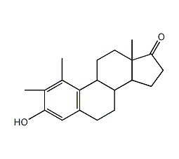 3-羟基-1,2-二甲基-1,3,5(10)-三乙撑四胺-17-醇结构式