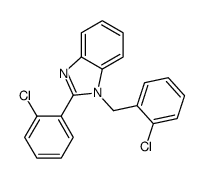 2-(2-chlorophenyl)-1-[(2-chlorophenyl)methyl]benzimidazole Structure