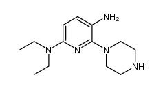 3-amino-6-N,N-diethylamino-2-(1-piperazinyl)pyridine结构式