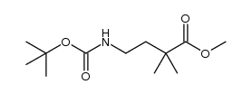 methyl (4-tert-butoxy)carbonylamino-2,2-dimethylbutanoate结构式