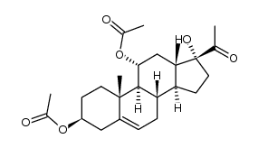 3β,11α-diacetoxy-17-hydroxy-pregn-5-en-20-one Structure