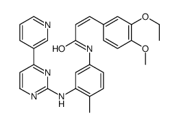 (E)-3-(3-ethoxy-4-methoxyphenyl)-N-[4-methyl-3-[(4-pyridin-3-ylpyrimidin-2-yl)amino]phenyl]prop-2-enamide Structure