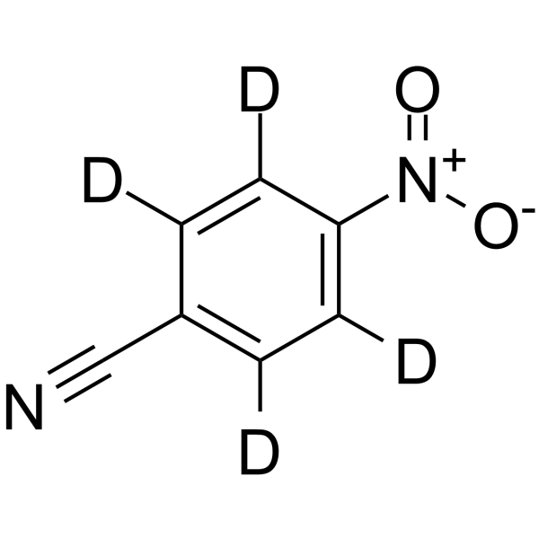 4-Nitrobenzonitrile-d4结构式