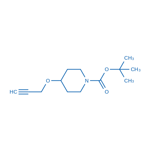 tert-Butyl 4-(prop-2-yn-1-yloxy)piperidine-1-carboxylate Structure