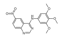 6-nitro-N-(3,4,5-trimethoxyphenyl)quinazolin-4-amine结构式