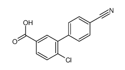 4-chloro-3-(4-cyanophenyl)benzoic acid Structure