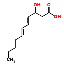 trans,trans-3-Hydroxyundeca-4,6-dienoic acid Structure