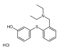 3-[2-(diethylaminomethyl)phenyl]sulfanylphenol,hydrochloride Structure