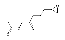 5-(oxiran-2-yl)-2-oxopentyl acetate结构式