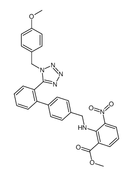 methyl 2-[({2'-[1-(p-methoxybenzyl)-1H-tetrazol-5-yl]biphenyl-4-yl}methyl)amino]-3-nitrobenzoate Structure