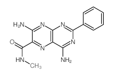 4,7-diamino-N-methyl-2-phenyl-pteridine-6-carboxamide结构式