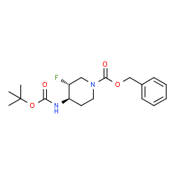 benzyl Trans-4-((tert-butoxycarbonyl)amino)-3-fluoropiperidine-1-carboxylate racemate picture